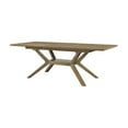 thumbnail image 4 of Mid-Century Modern Wood Rectangular Extension Kitchen Dining Table Brown, 4 of 11