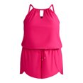 thumbnail image 5 of Time and Tru Women's and Women's Plus One Piece Swim Romper, Sizes XS-3X, 5 of 5