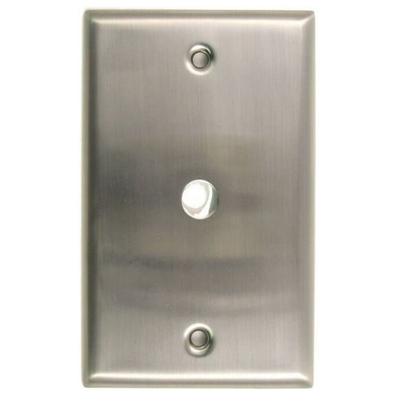 781SN Single Cable Switch Plate Satin Nickel Finish
