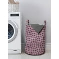thumbnail image 3 of Abstract Laundry Bag, Continuous Composition Cubes Geometric Elements in Violet Tones Print, Basket with Handles Drawstring Closure for Laundromats, 13" x 19", Dark Purple Grey Blush, by Ambesonne, 3 of 4