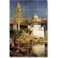 thumbnail image 1 of Ceramic Tile Mural-Edwin Weeks Village Painting 44. 32" w x 48" h using (24) 8 x 8 ceramic tiles, 1 of 9