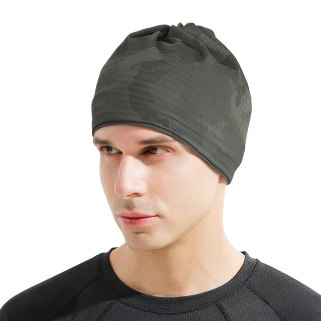 Gorro con forro para casco con gorro de calavera, gorro de malla refrescante para ciclismo y correr para hombres y mujeres, se adapta debajo de los cascos