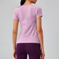 thumbnail image 4 of GEWSEY Women's Workout Tops Long Sleeve Shirts Yoga Sports Breathable Gym Athletic Top Slim Fit (Pink, XL), 4 of 4