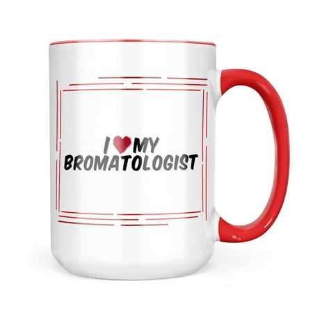

Neonblond I heart love my Bromatologist Mug gift for Coffee Tea lovers