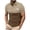 Khaki, variant on Men's Vintage Western Polo Shirt Ethnic Aztec Print Color Block Short Sleeve Casual Top for Summer Streetwear Navy 3XL