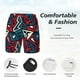 thumbnail image 3 of Balery Geometric Elements Bañador para hombre, shorts de playa de secado rápido con entrepierna y forro de compresión-Medium, 3 of 6