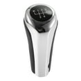 thumbnail image 5 of 5 Speed Manual Gear Stick Shift Knob Transmission for BMW X1 ABS Faux Leather Black Silver Tone, 5 of 6