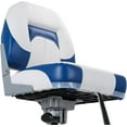 thumbnail image 5 of NORTHCAPTAIN Deluxe Low Back Folding Boat Seat,Stainless Steel Screws Included,White/Pacific Blue(2 Seats), 5 of 6