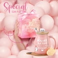 thumbnail image 2 of Taza de café BigNoseDeer Cat, 380 ml, cerámica, color rosa, set de regalo, 2 of 9