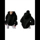 thumbnail image 3 of Sudadera con Capucha de Gran Tamaño para Mujer, Cuello en V, Forro , Larga, Estilo Y2K, Ropa de Otoño A Negro S, 3 of 7