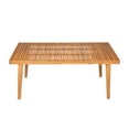thumbnail image 4 of GZXS Outdoor Wooden Dining Table in Natural Finish, Weather-Resistant Acacia Wood Patio Table with Slat Design, Easy Assembly, 69"L x 34.75"W x 29.5"H, 4 of 8