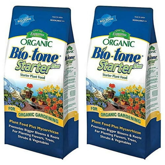 Espoma Organic Bio-Tone Starter Plus All Natural Plant Food - 4 lb Bag BTS4 (Two Pack)