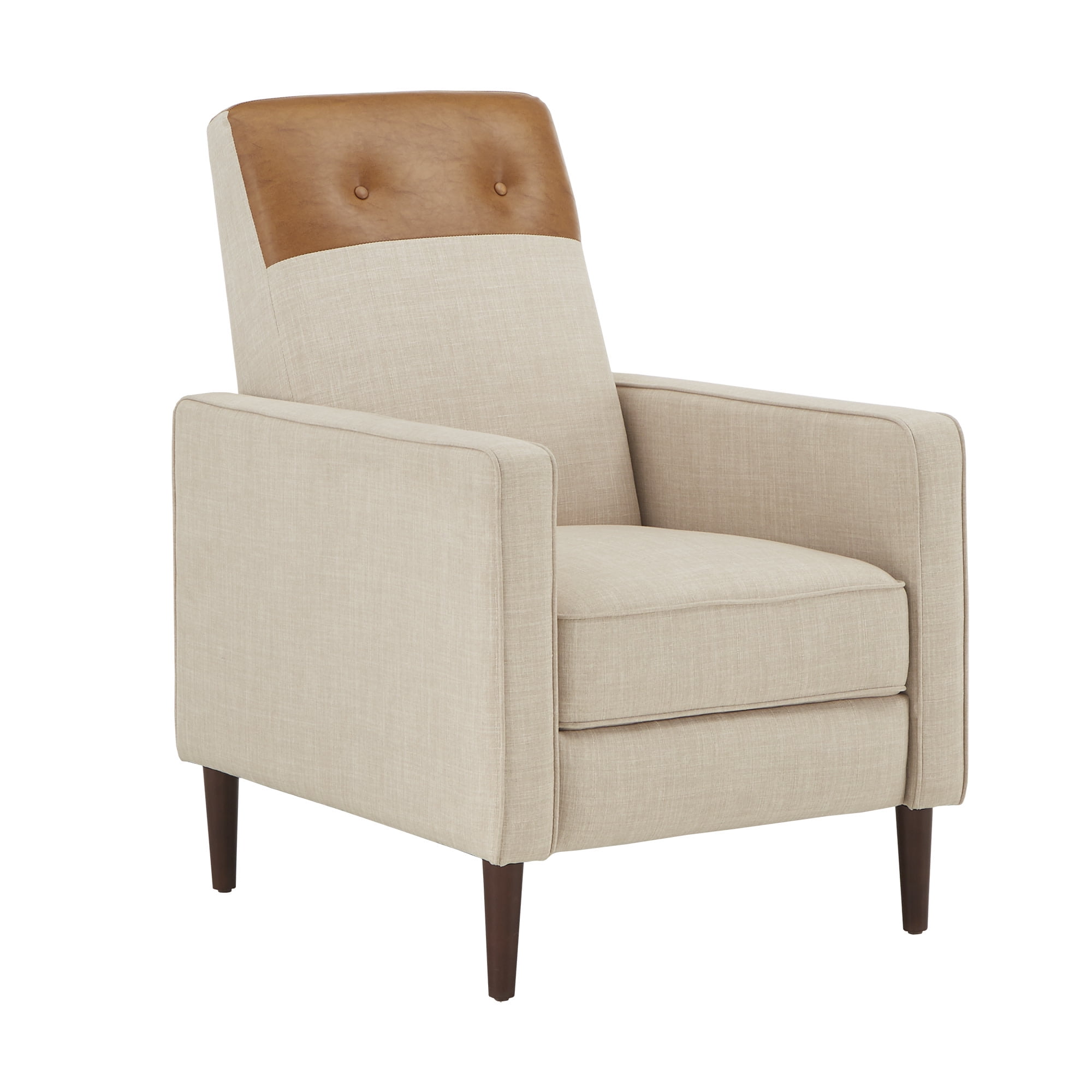 beige reclining armchair