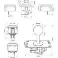 thumbnail image 3 of Arcade Joysticks Kit, USB Controller Computer Rocker Game Stick Joysticks with USB Joystick Chip, Arcade Game DIY Kit Replacement Parts (Red), 3 of 5