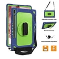 thumbnail image 4 of FIEWESEY for Samsung Galaxy Tab S8 Plus Tablet Case,Adjustable Shoulder Strap Hand Strap Rotatable Stand Kids Shockproof Cover for Samsung Galaxy Tab S8 Plus/S7 FE/S7 Plus 12.4 inch(Navy/Green), 4 of 6