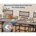 thumbnail image 4 of 47 Inch Farmhouse Dining Table Set for 4, Modern Kitchen Table with Bench and Chairs, Storage Shelf & Sturdy Metal Frame, Space-Saving Design for Apartment and Kitchen, Gray, 4 of 6