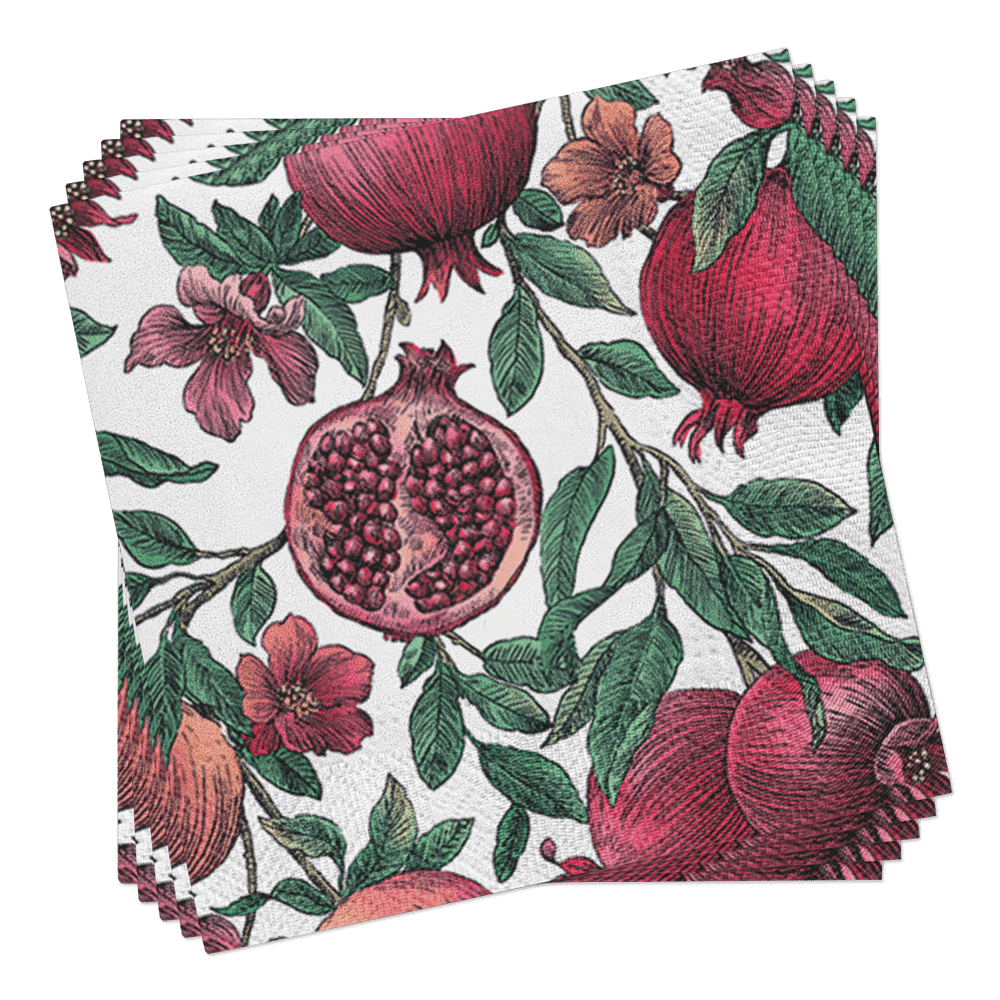 Pomegranate - Decorative Lunch Paper Napkins 100pcs - Perfect for Decoupage, Party, Birthday, Special Occasions, Weddings