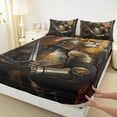 thumbnail image 3 of Feelyou Ancient Viking Warrior Twin Sheet Sets, Magic Cartoon Lion Twin Fitted Sheet, Cartoon Animal Flat Sheet, Lightweight Room Decor, 3-Piece, 3 of 7