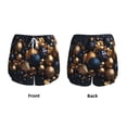 thumbnail image 3 of Daiia Elegant Golden Blue Ornaments Pattern Women's 2 in 1 Running Shorts - Lightweight Athletic Workout Gym Yoga Shorts Liner with Phone Pockets-XX-Large, 3 of 7