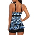 thumbnail image 3 of Traje de baño Tankini Zando para mujer, talla grande, Tummy Control 3XL, azul, 3 of 5