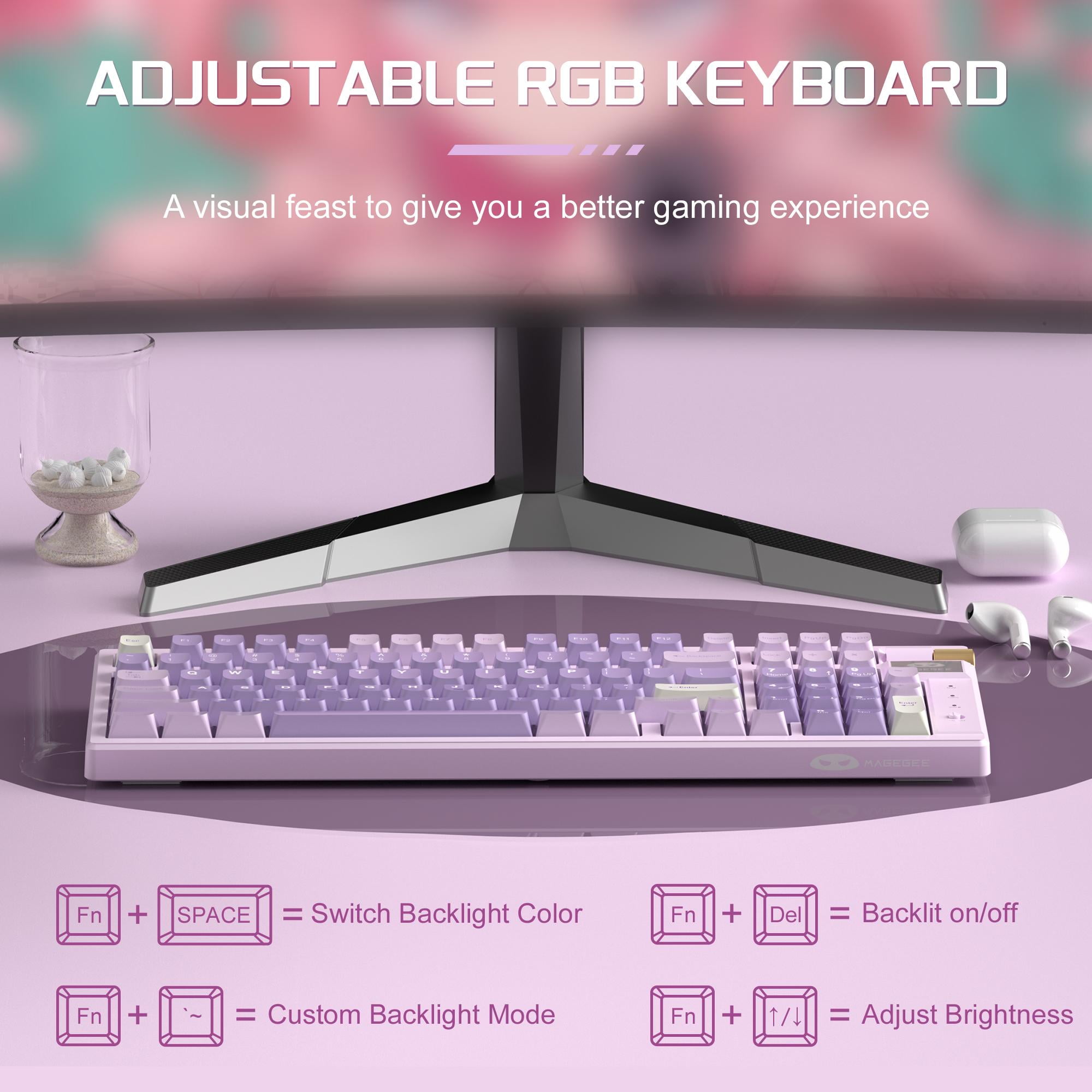 MageGee Wireless Mechanical Keyboard, Tri-Mode 2.4GHz/BT/USB-C Hot-Swappable 98 Keys Gasket Gaming Keyboard