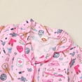 thumbnail image 5 of Girl Pajamas Toddler Short Sleeve Prints T Shirt Tops Shorts 2Pc Set Outfits Clothes Girls Pjs Pink 4 Years-5 Years, 5 of 6
