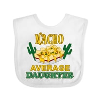 Inktastic Nacho Average Daughter with Nachos and Cacti Boys or Girls Baby Bib