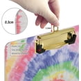thumbnail image 3 of FMSHPON Rainbow Tie Dye Swirl Circle Batik Clipboard Hardboard Wood Nursing Clip Board and Pull for Standard A4 Letter 13x9 inches, 3 of 7