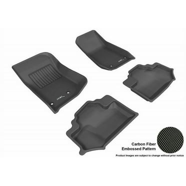 3D MAXpider 2014-2018 Fits Jeep Wrangler 1st Row 2nd Row Kagu Carbon Fiber Embossed Pattern Black Floor Mat L1JP01201509