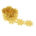 thumbnail image 1 of Cinta de encaje de 1 yarda para manualidades DIY, patrón de flores, apliques de costura para boda artesanal Amarillo Hugo Flor de encaje soluble en agua, 1 of 6