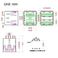 thumbnail image 4 of Unique Bargains PCB USB Connector Type-A Dual Port Female Jack 8P Vertical 180 Degree 5Pcs, 4 of 4