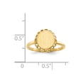 thumbnail image 5 of Solid 14k Yellow Gold Engravable Signet Ring (2mm) - Size 4, 5 of 5