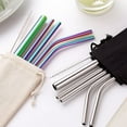 thumbnail image 4 of MesaSe 17 Pcs Stainless Steel Straws Set With Brush Colorful Drinking Straw Reusable, 4 of 7
