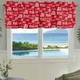 thumbnail image 3 of Christmas Red Farmhouse Short Window Curtain Valances, Peace Love Xmas Holiday Rod Pocket Kitchen Valances for Living Room Bedroom Bathroom Cafe 42" x 12", 3 of 8