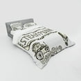 thumbnail image 3 of Ambesonne Vintage Bedding Set 3 Pcs, Sketch Old Car Balloon, Twin XL, Ivory Dark Olive Green, 3 of 3
