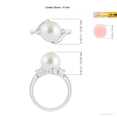 thumbnail image 5 of Angara Classic South Sea Cultured Pearl Bypass Ring in 14K White Gold for Women | June Birthstone Jewelry for Her, 5 of 8