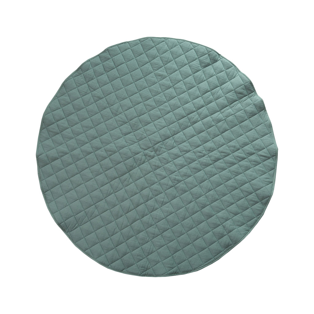 ZUARFY Baby Cotton Play Mat Solid Color Round Soft Breathable Crawling Pad for Children
