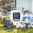 thumbnail image 3 of Sophia&William 2 Pieces Outdoor Oversized Padded Zero Gravity Chairs - Aqua, 3 of 8