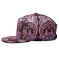 thumbnail image 3 of Unisex Bohemian Paisley Snapback Hat - Vintage Ethnic Floral Flat Brim Cap Adjustable Streetwear Hip Hop Baseball Hat, 3 of 6