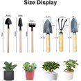 thumbnail image 3 of 6 Pieces Of Mini Garden Tool With Wooden Handle, Garden Kit, Mini Garden Tool Kit, Stainless Steel Garden Tool Kit, Suitable For Planting Flowers, Tra, 3 of 5