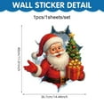 thumbnail image 3 of WMGHA 3D Snowman Breaking Through Wall Decals - PVC Adhesive Holiday Window Stickers for Kids' Rooms, Festive Christmas Wall Art for Living Room and Home Decor, 3 of 5