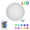 thumbnail image 2 of Novelty Lights 16 inch RGB Sphere Rechargeable Night Light, Waterproof Mood Lighting with Remote Control, Color-Changing Glow Sphere for Indoor/Outdoor Use, 2 of 8