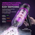 thumbnail image 4 of Handheld Vacuum Cleaner, 20000Pa Brushless Motor Cordless Car Vacuum, 10-in-1 Portable Mini Vacuum with 2 Suction Modes, Type-C Charging for Car Office Pet Hair, 4 of 7