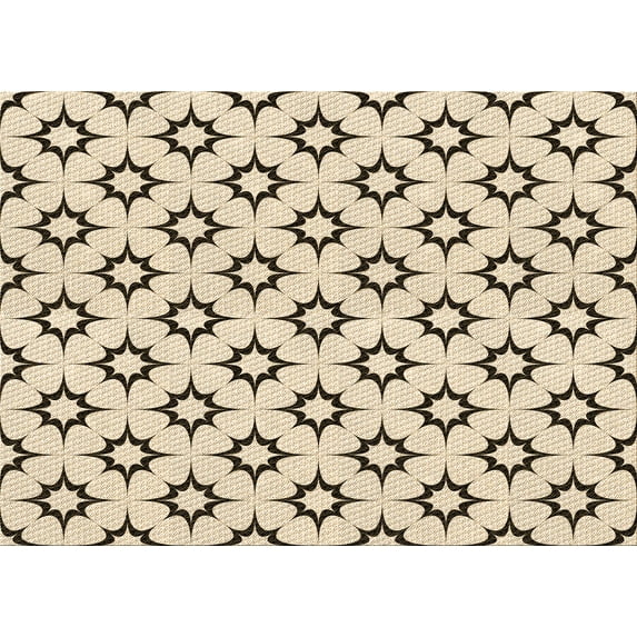 Ahgly Company Indoor Rectangle Patterned Wheat Beige Area Rugs, 2' x 4'
