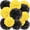 Black and Yellow, variant on Tissue Paper Pom Poms Yellow Orange and Red 12 Inch 12 Pack Party Decoration