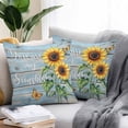 thumbnail image 2 of Vintage Sunflower Outdoor Pillow Covers Pack of 2 You Are My Sun Shine Butterfly Blue Wood Board Waterproof Throw Pillow Covers Decorative Cushion Cases for Patio Garden Tent Balcony Couch 26x26 inch, 2 of 8