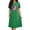 Green, variant on Womens 4th of July Patriotic American Flag Heart Print Short Sleeve Midi Nightgown Dress Black S-5XL,Size S