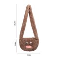 thumbnail image 3 of Aueoeo Funny Shoulder Bag Fuzzy Satchel Cute Handbag Doll Mini Bags Zipper Closure Handbag, 3 of 9