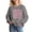Dark Gray, variant on Alphabet Print Crewneck Sweatshirt for Children's Casual Long Sleeve Pullover Top Comfortable Fit