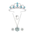 thumbnail image 1 of Ropa de Disney para niñas, vestido de princesa Elsa de Frozen, sin hombros, tul brillante, disfraz de fiesta de cumpleaños, mascarada Fivean unisex, 1 of 2